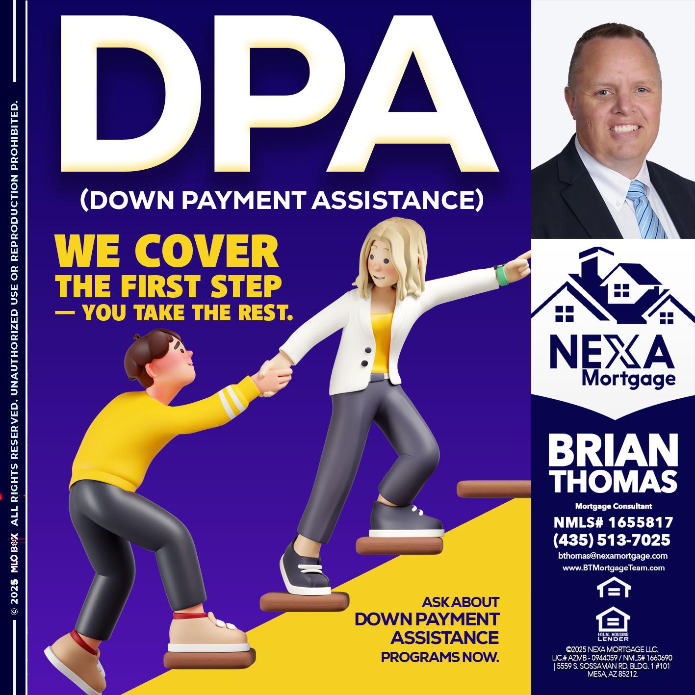 DPA LOANS - Brian Thomas -Mortgage Loan Originator