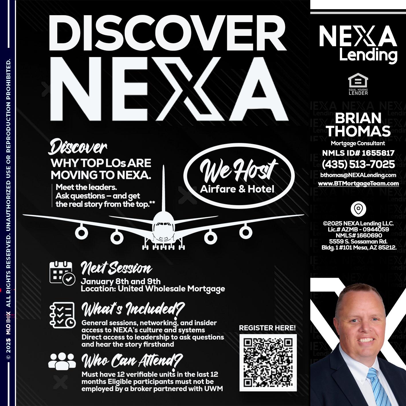 DISCOVER NEXA - Brian Thomas -Mortgage Loan Originator