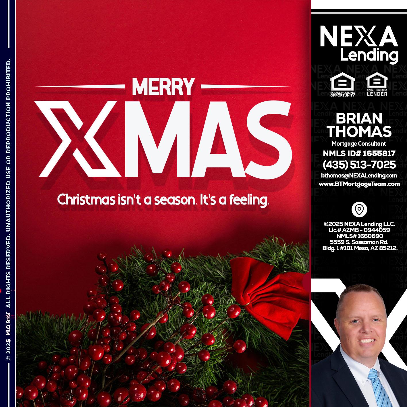 merry xmas - Brian Thomas -Mortgage Loan Originator
