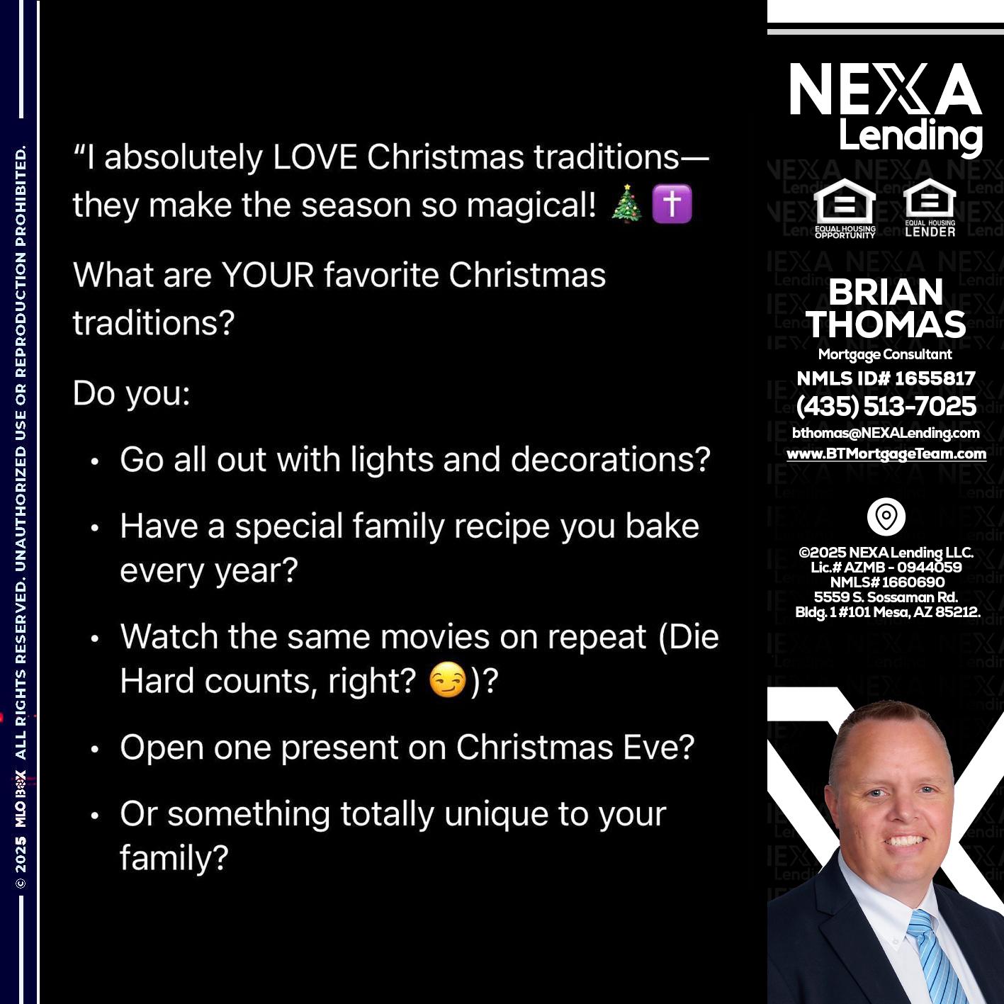 I love christmas - Brian Thomas -Mortgage Loan Originator