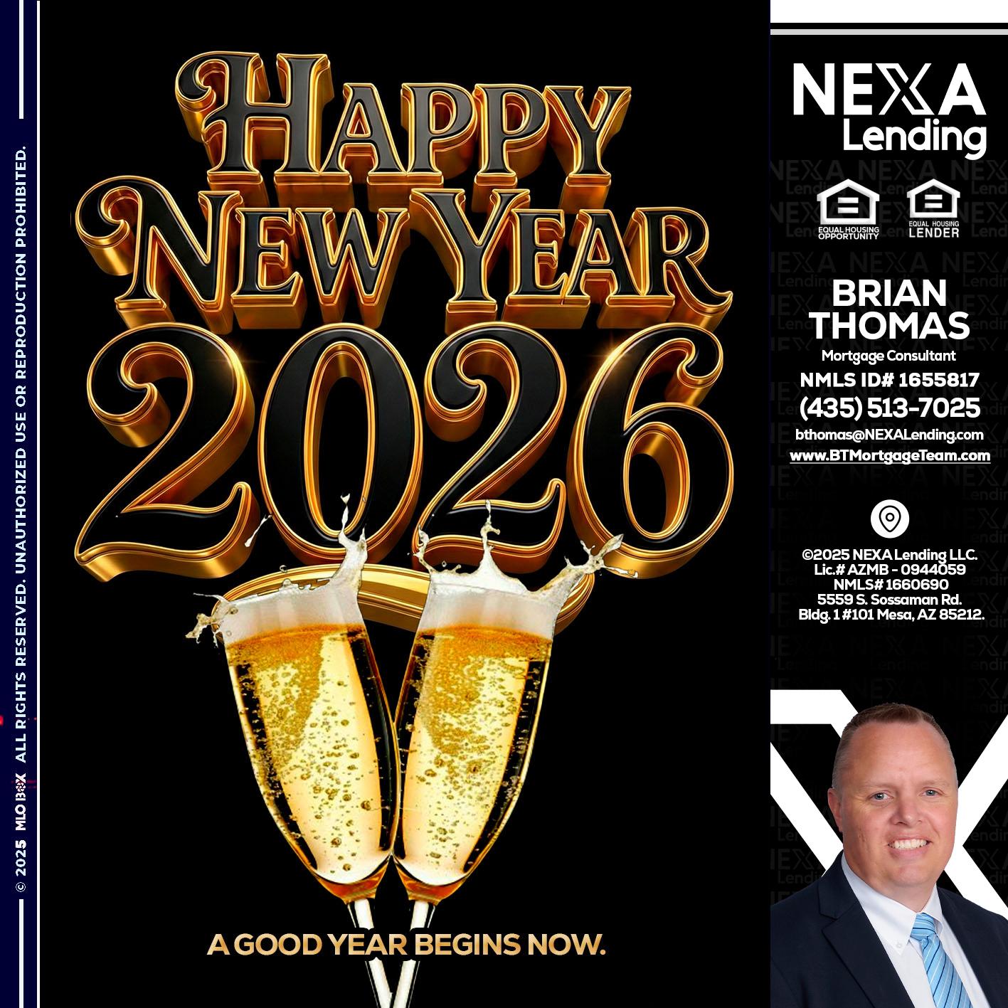 happy new year 2026 - Brian Thomas -Mortgage Loan Originator