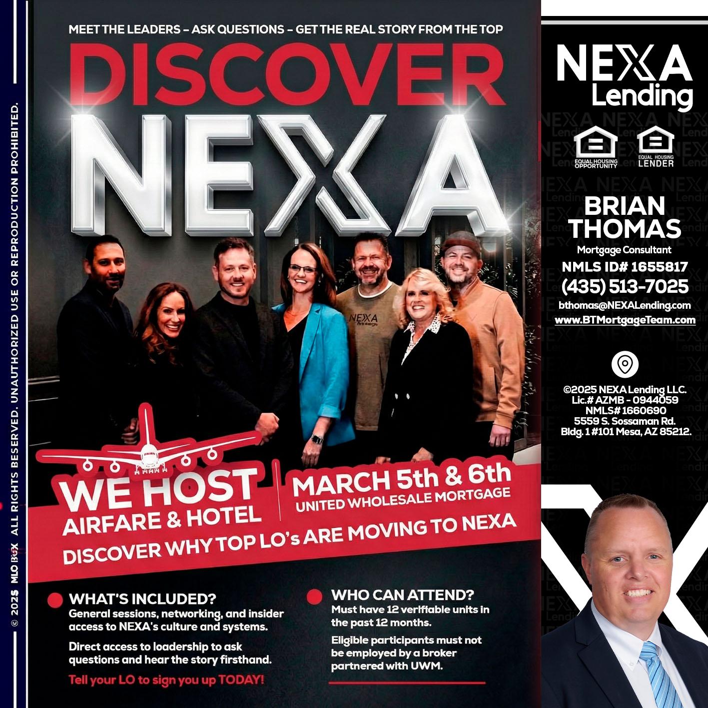 DISCOVER NEXA - Brian Thomas -Mortgage Loan Originator