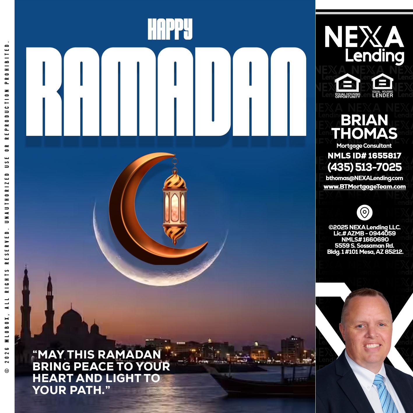 RAMADAN - Brian Thomas -Mortgage Loan Originator
