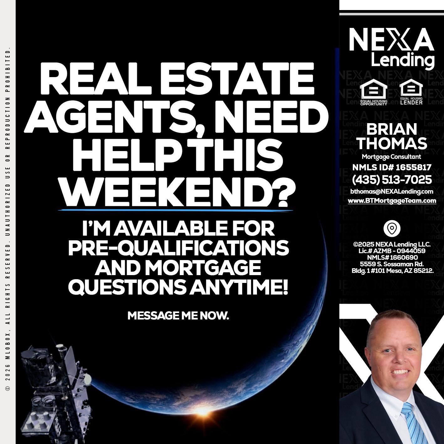 REAL ESTATE AGENTS - Brian Thomas -Mortgage Loan Originator