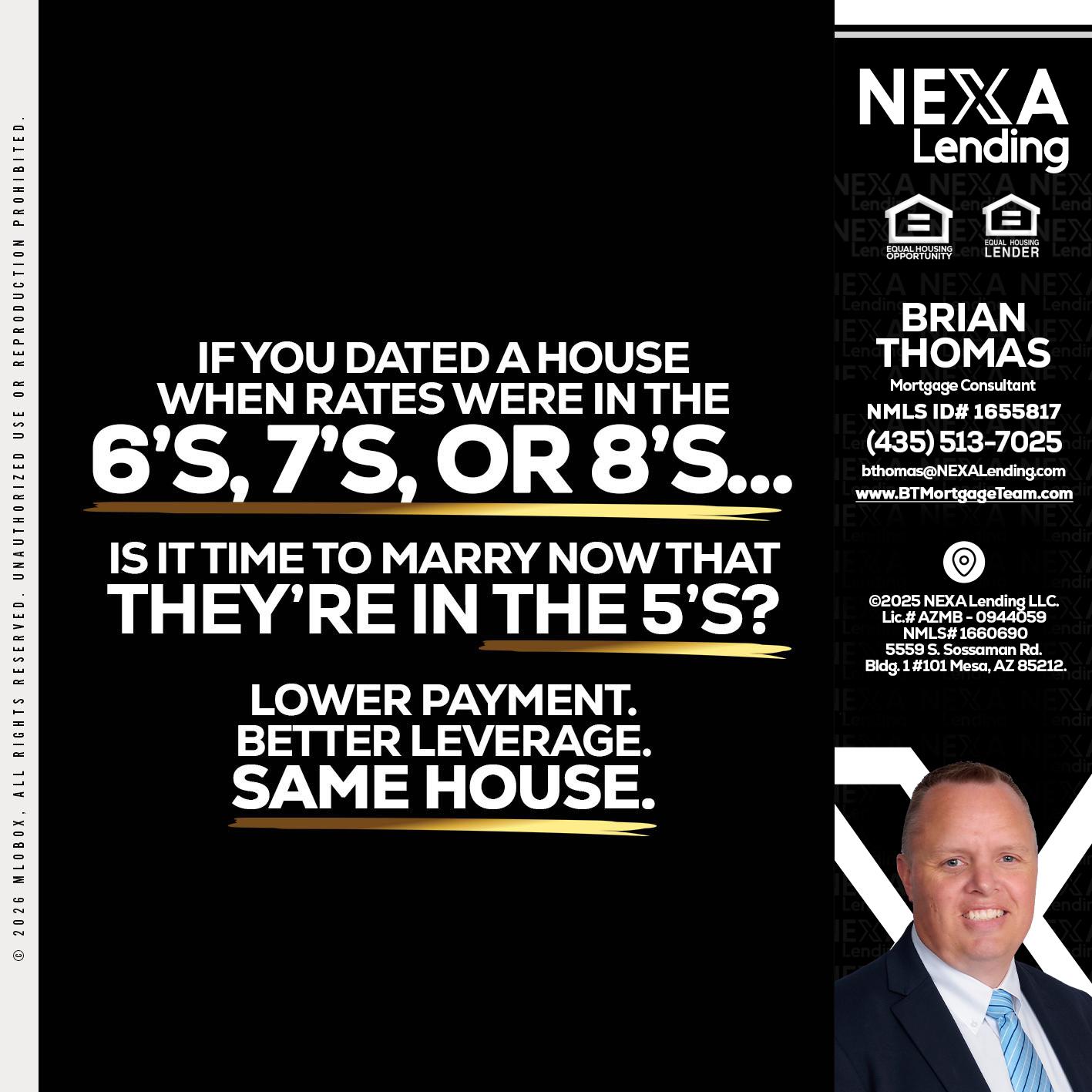 if you dated a house - Brian Thomas -Mortgage Loan Originator