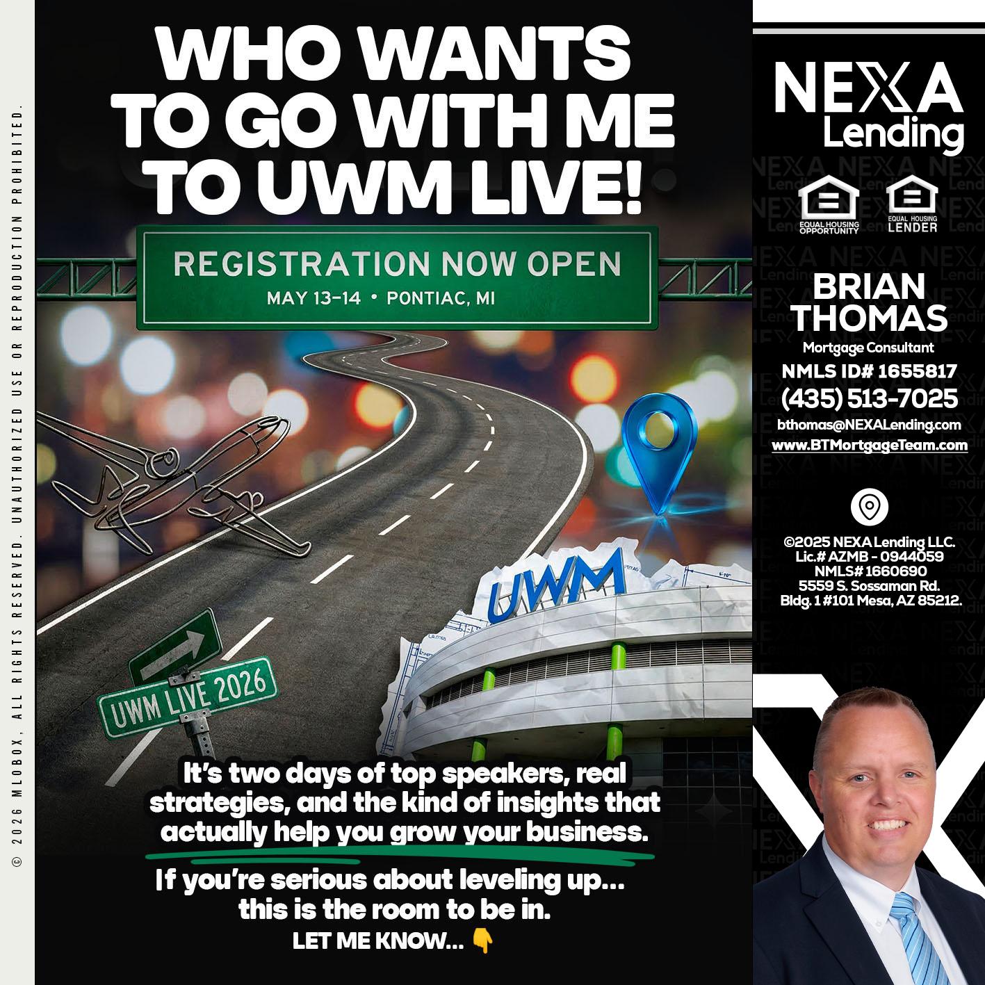 WHO WANTS - Brian Thomas -Mortgage Loan Originator