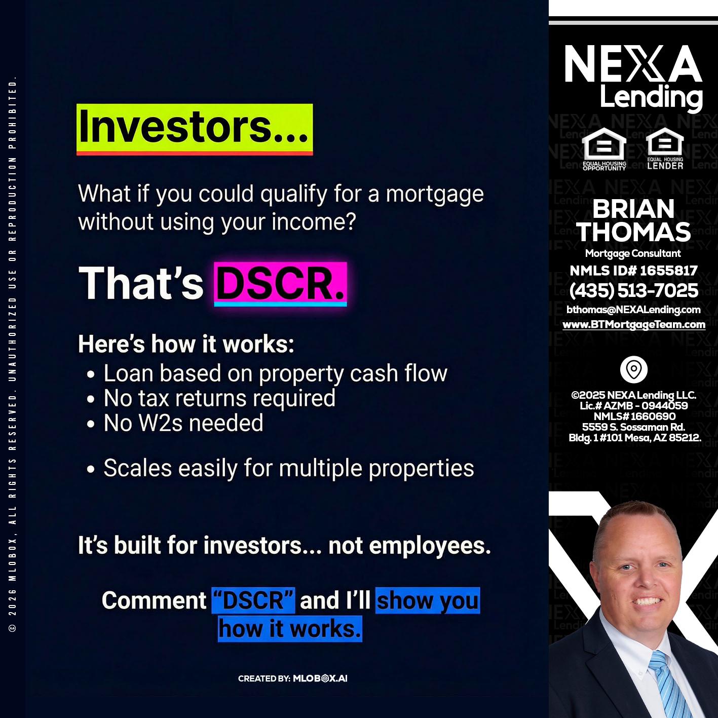 INVESTORS - Brian Thomas -Mortgage Loan Originator