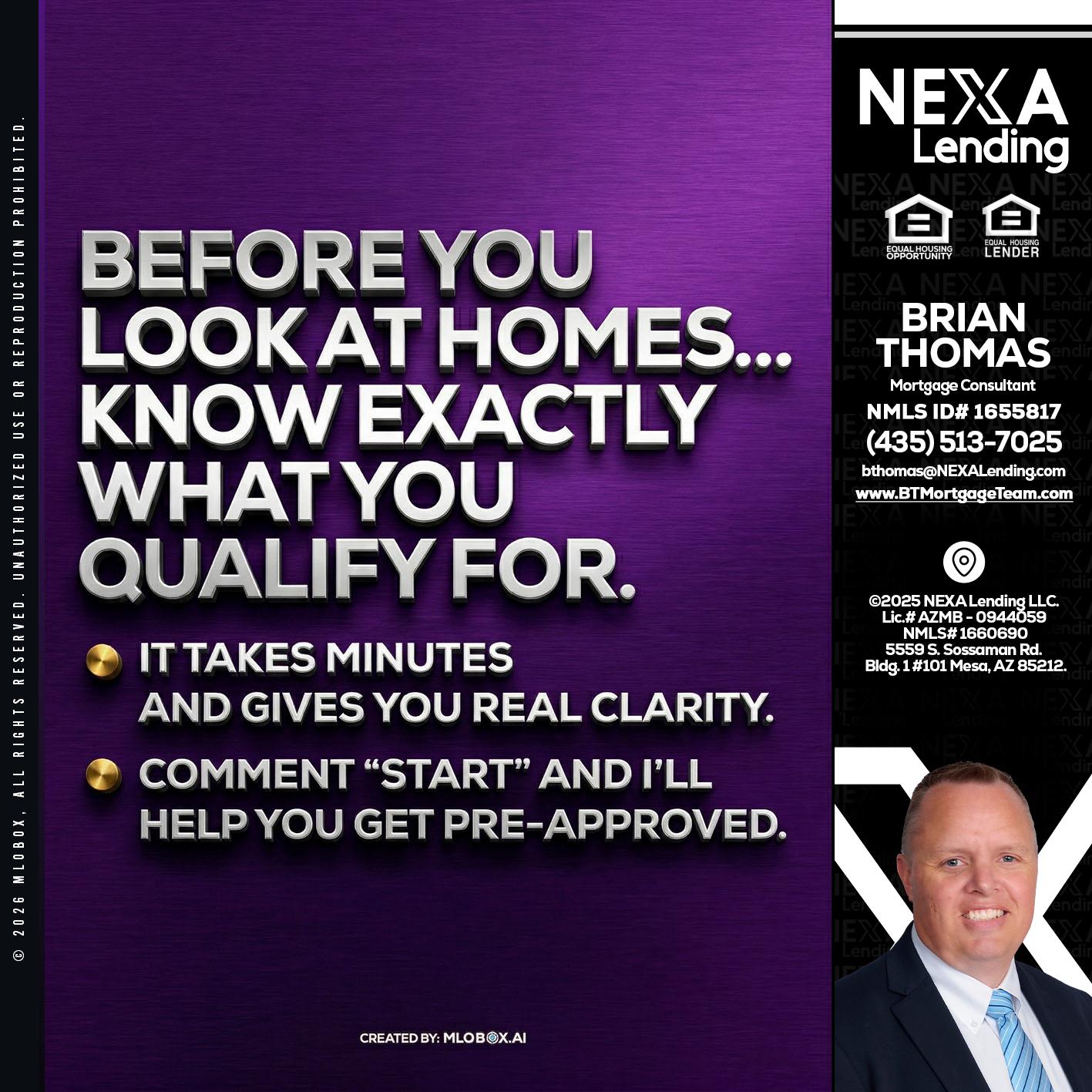 BEFORE YOU - Brian Thomas -Mortgage Loan Originator