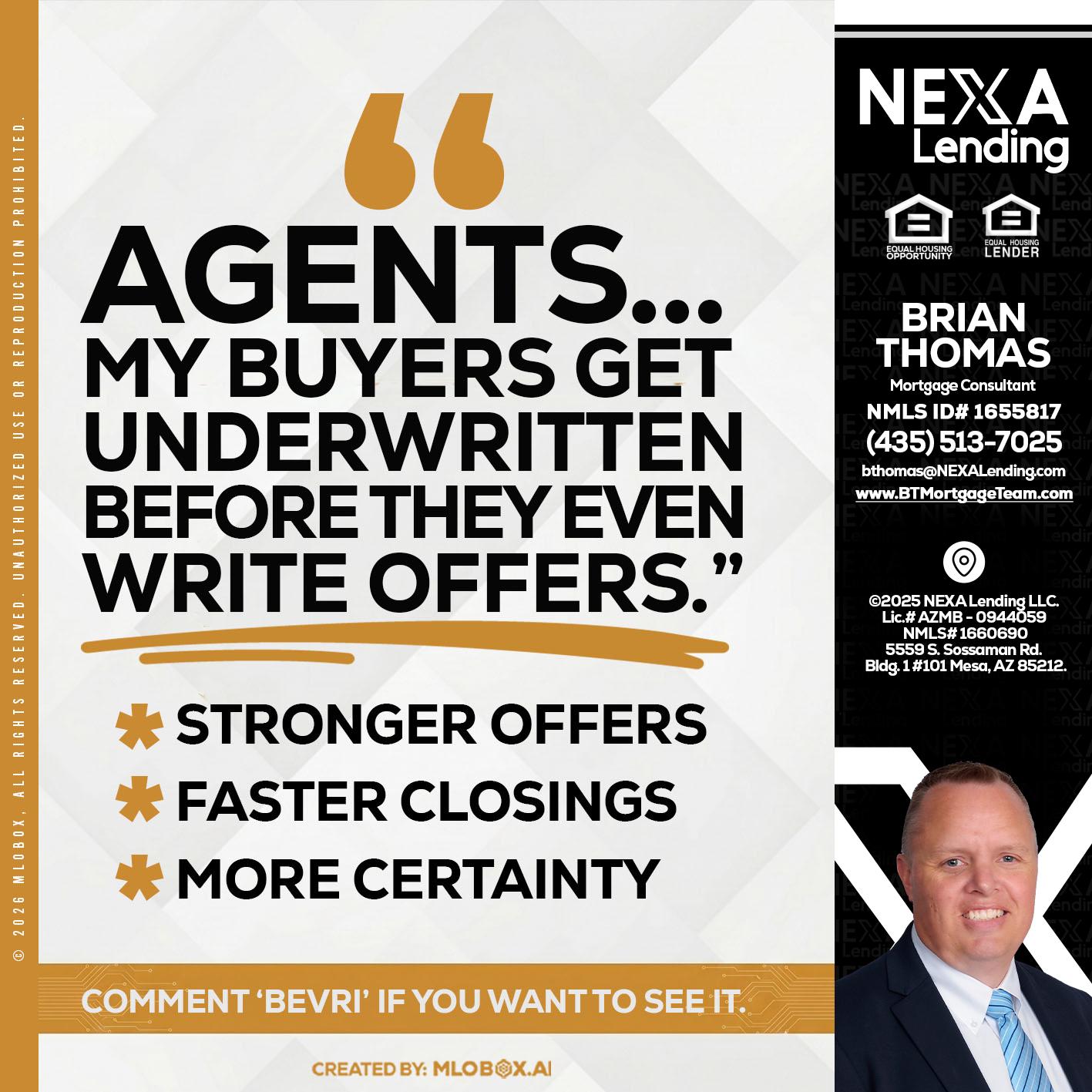 agents - Brian Thomas -Mortgage Loan Originator