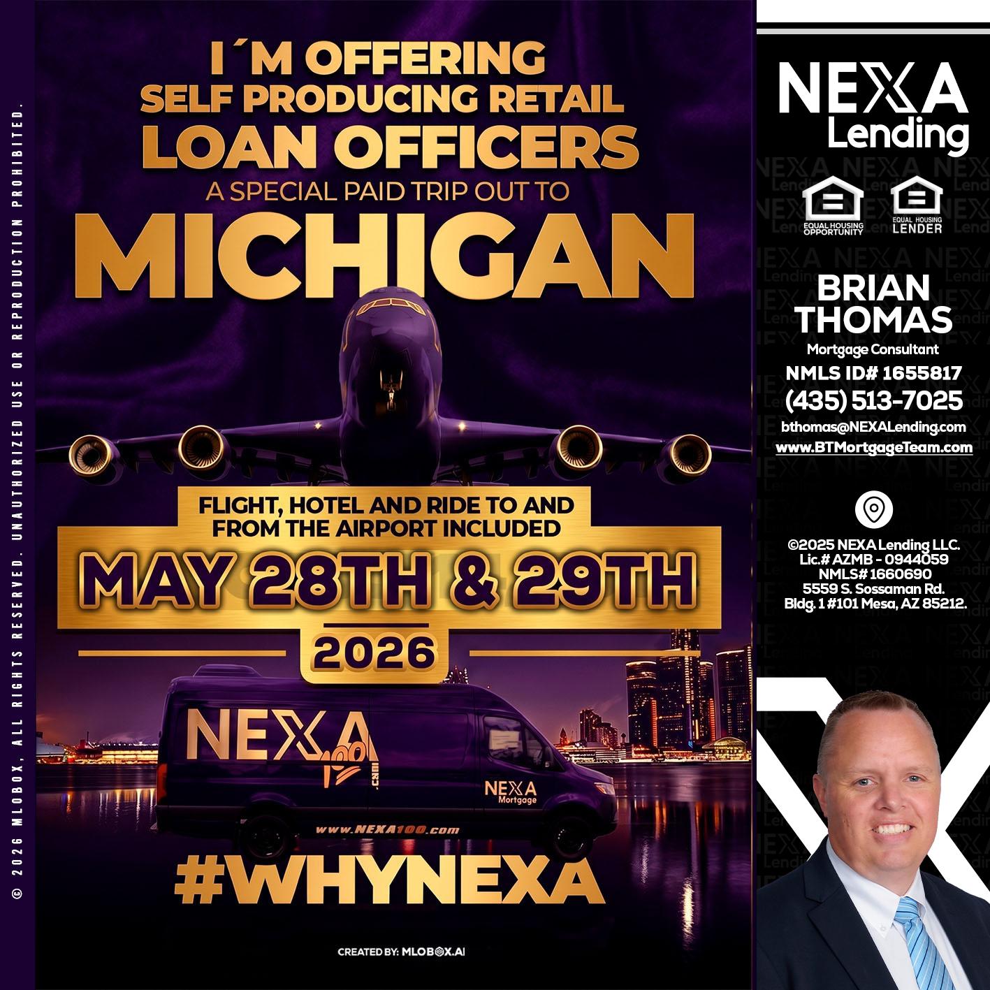 MICHIGAN - Brian Thomas -Mortgage Loan Originator