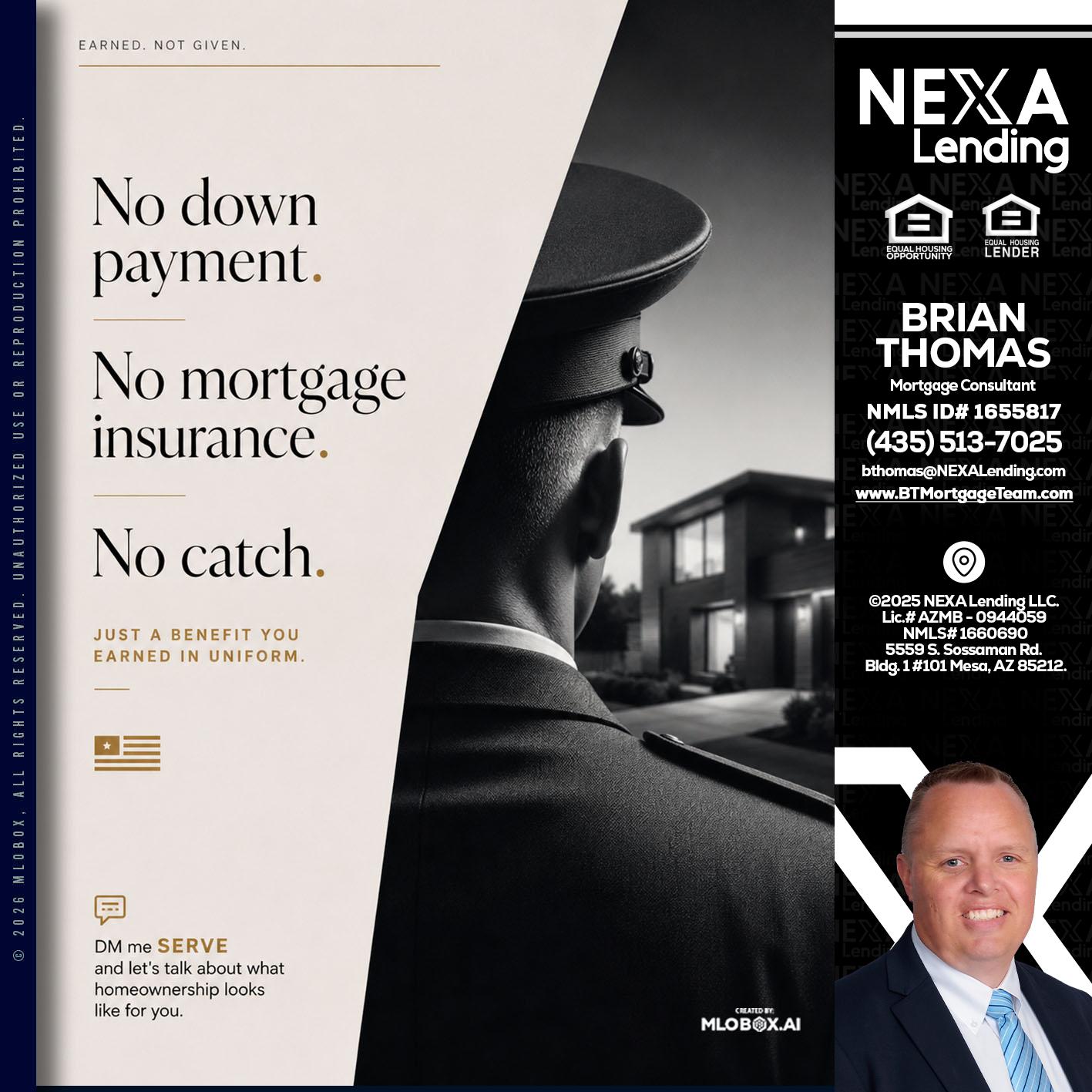 NO DOWN PAYMENT - Brian Thomas -Mortgage Loan Originator