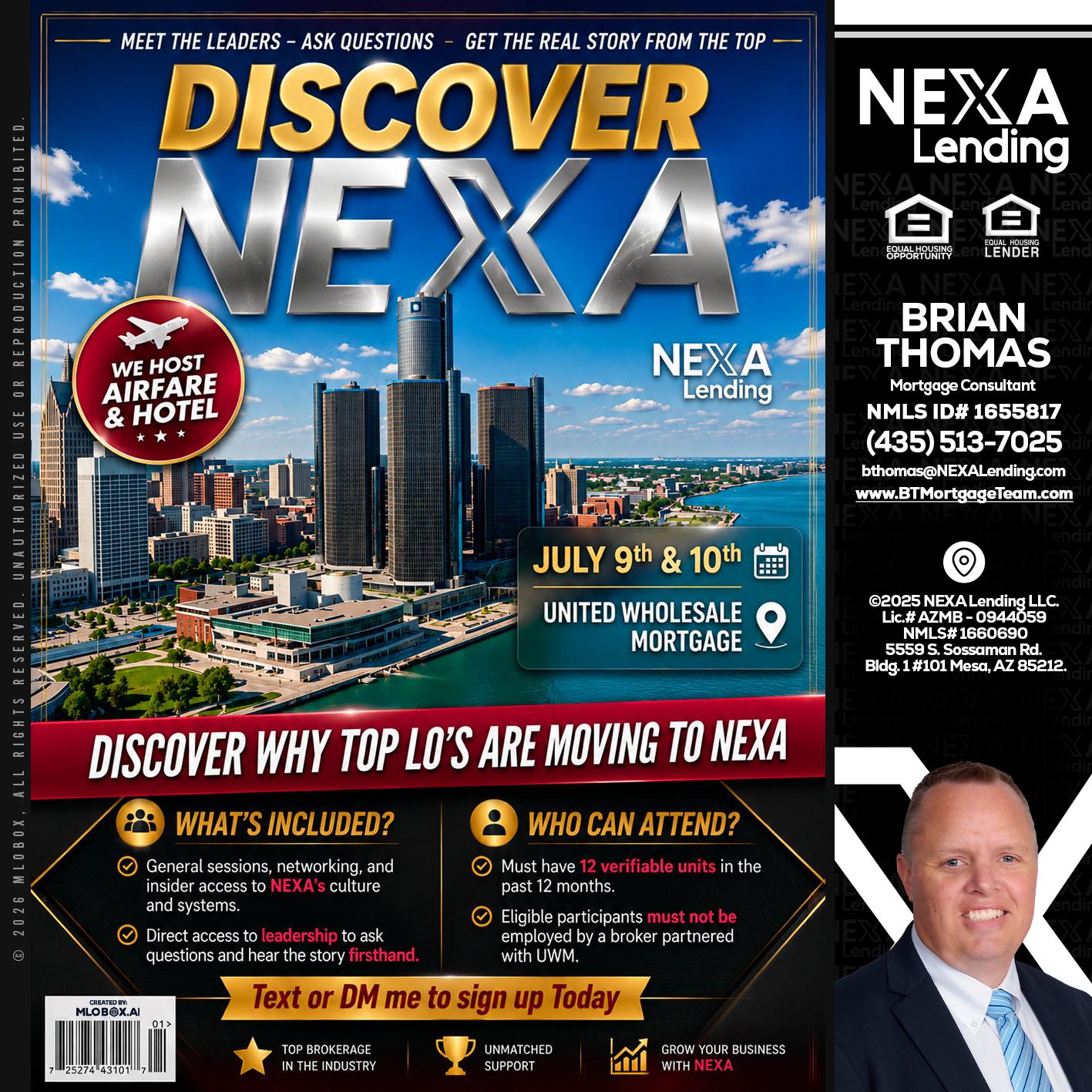 DISCOVER NEXA - Brian Thomas -Mortgage Loan Originator